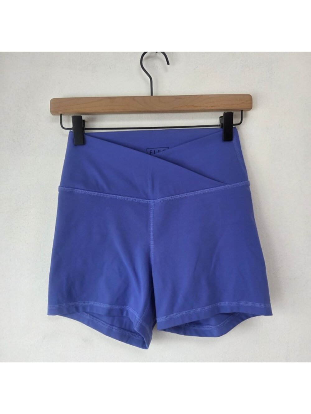 BUNDLE (2) FLEO High Rise Biker Shorts Running Blue Green Women's S - Picture 2 of 7